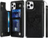iCoverCase Wallet Phone Case for iPhone 11 Pro Max, RFID Blocking Card Holder, Embossed PU Leather with Wrist Strap