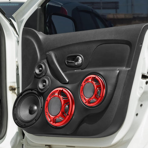 X AUTOHAUX 2pcs 8 Inch Car Metal Audio Speaker Grill Cover, Mesh Woofer Horn Guard Decorative Circle Grille Protector