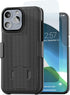Encased DuraClip Holster for iPhone 15 Pro Case with Belt Clip Phone Holder and HD Screen Protector (iP15-PRO 6.1") -