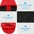 PATIKIL 5 Pcs Lens Pouch Bag Set, Shockproof Camera Lens Case with Hook and Loop for SLR