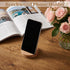 Larrel Round Wood Phone Stand, Sleek Round Single Slot Mobile Holder, Lightweight Kitchen Phone Holder, Convenience
