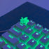 TRENDY WHIMSY Custom Mechanical Keyboard Keycaps Green Leaf Design , PBT Dye-Sub, Cherry MX Compatible, Unique Limited