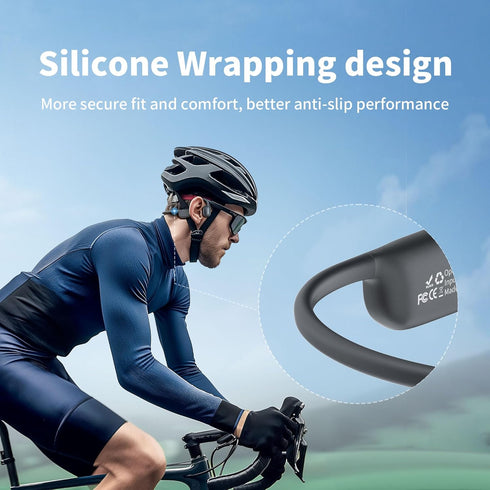 flymory Swimming IPX8 32GB MP3 8 Headset Earbuds Bone Conduction Wireless Bluetooth Headphones Waterproof Underwater