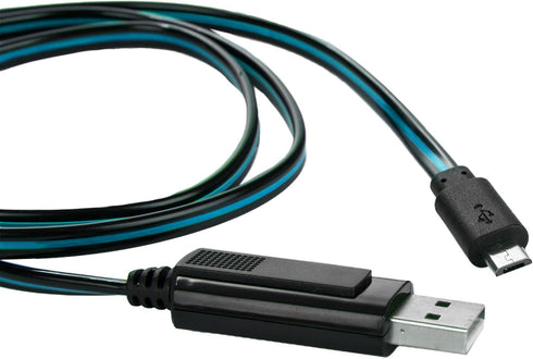 SumacLife Electroluminescent Lightning Sync and Charge Micro USB to USB Cable, 2.9-Feet (SLLtnMUSBUSBBLU)