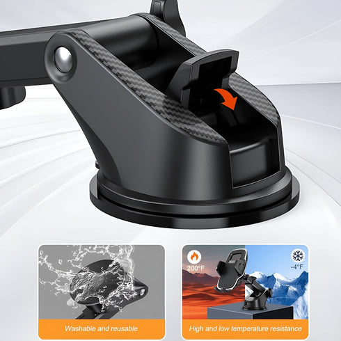 Bittwee 360 Car Phone Holder, Rotation Strong Suction Vehicle Dashboard & Windshield Cellphone Mount, Stable Adjustable