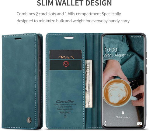 Kowauri Galaxy S20 FE 5G Leather Wallet Case, Classic Design with Card Slot and Magnetic Closure for Samsung