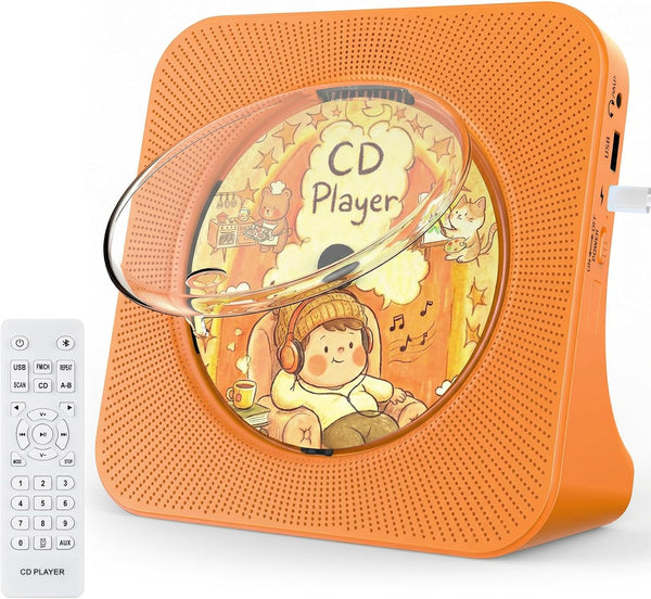 Gueray Portable CD Player with Bluetooth, Desktop CD Music Players for Home Built-in