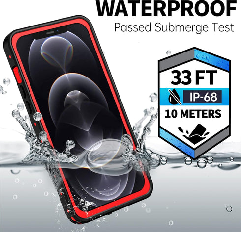 BEASTEK NRE Series iPhone 12 Pro Waterproof Case, Shockproof Dustproof IP68 with Built-in Screen Protector