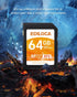 Ediloca 64GB 3 Pack 90/20MB/s, C10, U1, V10, 4K 64GB, EF2-3PCS UHS-I SD Card UHS-I Memory Card Fast Storage, Read/Write