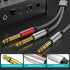 Insert Cable 6ft, 1/4 Stereo to Dual 1/4 Mono Cable, Stereo Breakout 1/4 Y Cable, Compatible with Amplifiers, Speaker