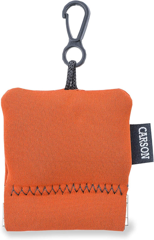 Carson Stuff-It Pro Microfiber Lens Cloth Cleaning System for Glasses, Smartphones, Tablets, Optics, Lenses, Cameras and More, 8.0'' x 8.0'' - Orange (SN-80OR)