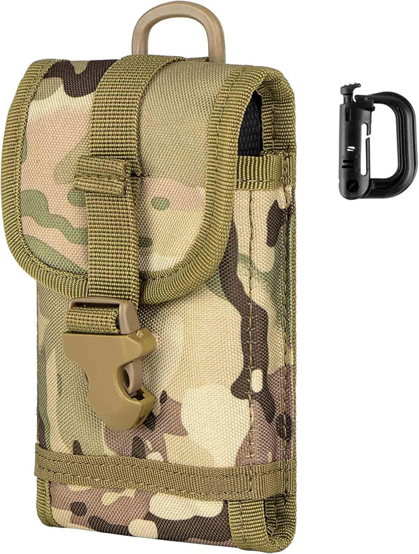 IronSeals Compact Molle Tactical Pouch, Utility Gadget Waist Bag Phone Holster for iPhone 15/14/13/12/11 Pro, Samsung