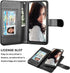 Njjex Galaxy A11 Case for Samsung Galaxy A11, Wallet Case with 9 Card Slots, PU Leather Folio Flip, Detachable