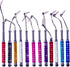 ECO-FUSED 12 Adjustable Bling Stylus Pen Bundle - 3.5mm Jack Connector for All Capacitive Touchscreen Devices