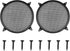 X AUTOHAUX 2pcs 12 Inch Grill Cover Mesh Protector for Car Speaker Woofer Subwoofer