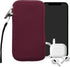 kwmobile Neoprene Phone Pouch Size XL - 6.7/6.8" Universal Cell Sleeve Mobile Bag with Zipper and Wrist Strap (Berry)