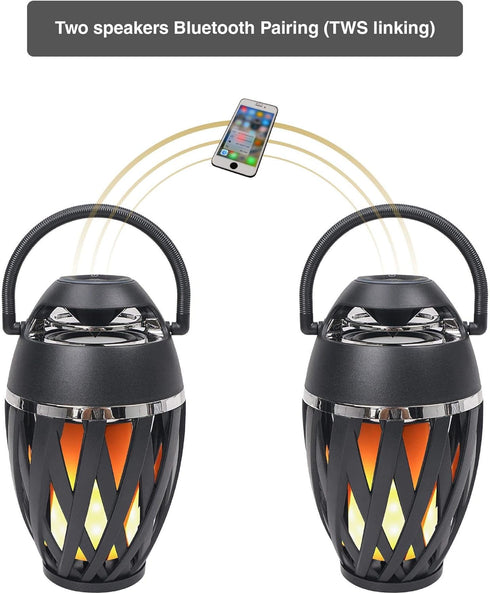 Sound Town 2-Pack Portable Bluetooth Speakers with LED Lights, True Wireless Stereo, Wall Mount Brackets (OPIK-F1-PAIR)