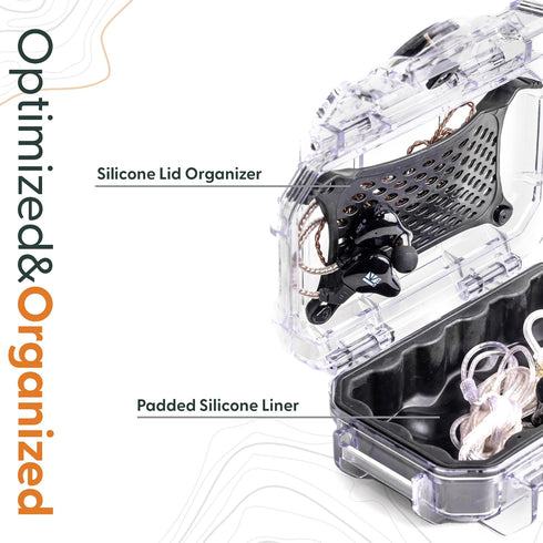 Evergreen In Ear Monitor Protective Cases for IEM, Waterproof USA Made for KZ ZS10/ZS10 Pro/ZSN/AS10/AS16