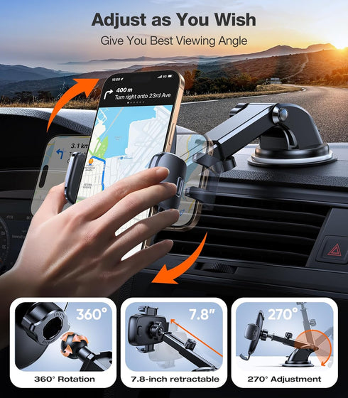 TORRAS Car96+LBS 17 16 15 14 Ultra-Durable Phone Holders for Your Strongest Suction Car Phone Holder Mount, Safety