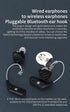 erjigo TWS + Earbuds Hook - 2Pin Connector with Mic, 30 Hours Playback, Compatible with KZ-AZ09 Earphones (C Pin)