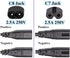 AAOTOKK (2 Pack) 320 C8 C7 Cable,10A 125V 8 C7 C8 (0.3m/1ft) (C8 2*C7) IEC to Dual Y Splitter Power AC Adapter Figure