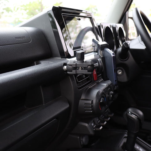 Custom Designed Car Phone Holder for Suzuki Jimny JB64 JB74, Aluminum Smartphone Stand, 2019-2024 Accessories