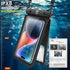 Double Space Waterproof Phone Pouch Case for Samsung Galaxy S24/S23/S22/S21/S20, Cellphone Dry Bag - 2 Pack (Black)