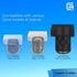 Eco-Fused Camera Lens Pouches - Microfiber Lens Cloth Bag - 4 Pack - Soft Camera Wraps for Multi-Sized Lenses and Accessories - Camera Bag Inserts - Home Travel Photography (Black/Gray/Blue)