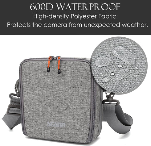 Mini SLR Camera Insert Bag, Shockproof Dual Opening Lens Cube Case for Digital DSLR SLR Mirrorless Cameras, Compatible