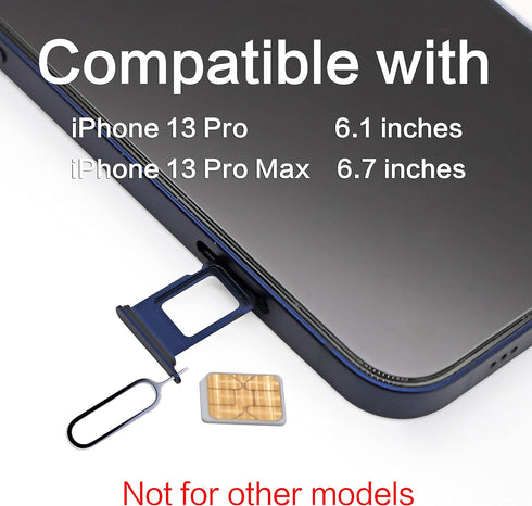 ASDAWN Replacement for iPhone 13 Pro Max SIM Card Slot Tray Holder Compatible with iPhone 13 Pro SIM Card Tray Slot Waterproof Rubber Ring and SIM pin(Single Sim Version)(Gold)