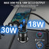 48W Car Charger USB C Fast Charging for iPhone 16 Pro Max, Motorola Edge 2024 Razr, 3ft Type C Coiled Cable