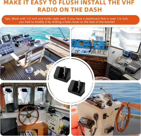 Flush Mount Kit MMB-84 - VHF Radios Fixed Mount Brackets for Standard Horizon and Most Fixed Mount VHF Radios