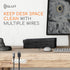 GLUIT Transparent Adhesive Desktop Cable Organizer, Versatile Cord Holders and Clips for Office Desk Accessories
