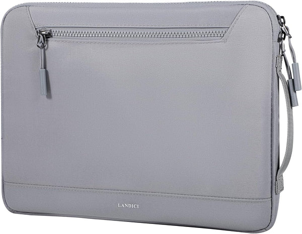 LANDICI 360° Protective Laptop Sleeve Case, Waterproof Slim Bag for 14-15 Inch MacBook Air/Pro, Grey