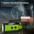Emergency Crank Weather Radio, 4000mAh Solar Hand Crank Portable AM/FM/NOAA with Flashlight and Cell Phone Charger