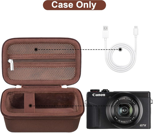G7 G7X 4K SX740 SX730 Canboc Carrying Case for PowerShot X Mark III/ Mark II Digital Vlogging Camera, Camera Bag