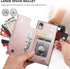 Bocasal Crossbody Wallet Case for iPhone Xr - Zipper Card Slot Protector with Removable Strap (Rose Gold)