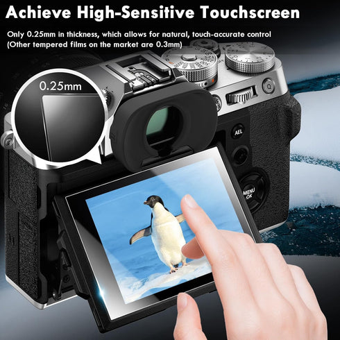 Rieibi (3 Packs) Screen Protector for Panasonic S5II S5IIX Camera, 0.25mm 9H Hardness Tempered Glass Film