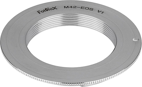 Fotodiox Pro Chrome Lens Mount Adapter - Compatible with M42 Lens to Canon EOS Mount D/SLR Cameras