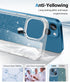 MIODIK iPhone 13 Case - Clear Glitter Shockproof Cover with Screen & Camera Lens Protectors for Women, 6.1 inch.