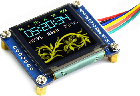 waveshare 1.5inch RGB OLED Display Module, 128x128 Pixels 16-bit High Color (65K Colors)