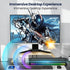 GTIMLMC Computer Speakers for Desktop, Stereo Sound PC Speakers with RGB LED Light, Type C-USB Input, Easy-Control