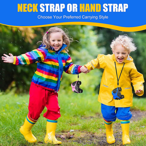 LET'S GO! Binoculars for Kids, Compact High Resolution Shockproof Design