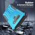 ExoGuard Rubber Shockproof Case for LG Stylo 6, Built-in Kickstand (Blue)