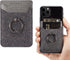 LUVI Phone Card Holder Wallet with Ring Stand, RFID Blocking Glitter PU Leather Sticky Wallet for Phones