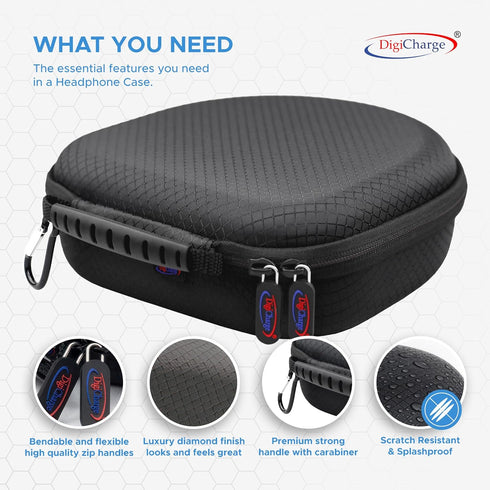 Digicharge Carry Case for Sony WH-CH520/WH-CH510/MDR-ZX110, JBL Tune 520BT/510BT Headphones, Protective Cover Travel