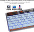 Wireless Bluetooth Keyboard, Portable Silent Light Up Rechargeable Mac Keyboard with 7 Colors Backlit for iPad iOS