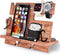 BarvA Rustic Phone Docking Station Desk Organizer | Night Stand Electronics Charging Station