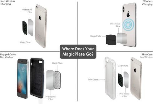 Scosche MPWD2PK-UB MagicMount 360 2-Pack Pro Magnetic Car Phone Holder - Strong Magnet Mount for iPhone and Android
