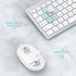Seenda Rechargeable Wireless Keyboard Mouse Combo, Full Size Cordless Keyboard & Mouse Set, Ultra Thin Quiet, Silver